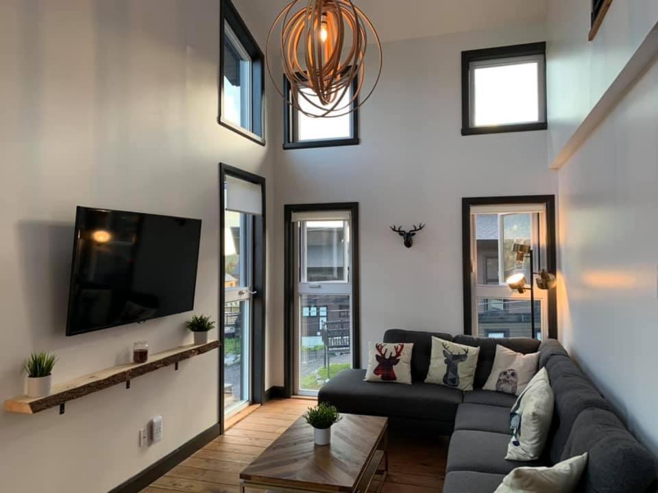 Saint-David-de-Falardeau Le Chalet Du Valiヴィラ エクステリア 写真